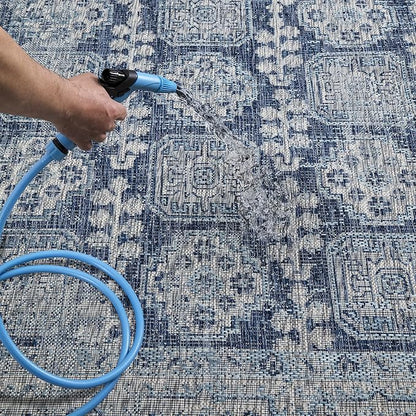 Keen Home Design Terrace Outdoor Area Rug - 8x10 Washable Indoor/Outdoor Rug for Patio, Kitchen, Balcony, Beach, Garden, Deck and Porch, Size: 7'7"x10'