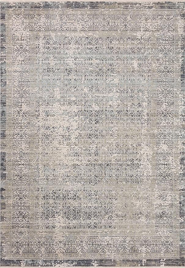 Loloi Amber Lewis Alie Collection ALE-04 Sky/Stone 9'-6'' x 13'-1'', .13'' Pile Height, Area Rug