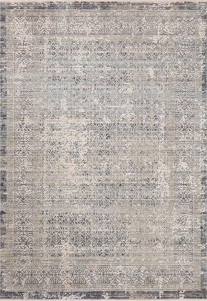 Loloi Amber Lewis Alie Collection ALE-04 Sky/Stone 5'-3'' x 7'-9'', .13'' Pile Height, Area Rug