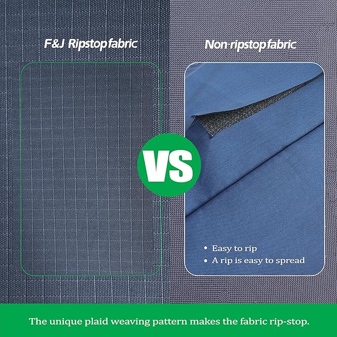 F&J Outdoors Patio Table Covers for Outdoor Furniture, UV Resistant Waterproof Snow Protection for Rectangular/Oval Dining Tables, 74 x 47 x 27.5 inches, Grey