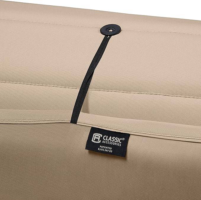 Classic Accessories Storigami Water-Resistant 72 x 21 Inch Chaise Lounge Cushion, Antique Beige, Patio Cushion