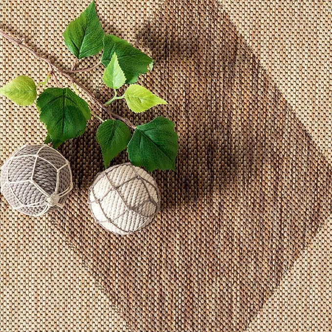 nuLOOM Outdoor Performance Collection Sabina Brown/Ivory, 2' x 6', Soft and Cozy, High Traffic, Stain Resistant, Easy Clean, Durable Runner for Indoor/Outdoor Patio, Deck, Porch, Garden, Courtyard