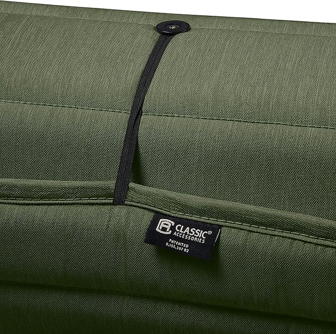 Classic Accessories Storigami Water-Resistant 80 x 26 Inch Chaise Lounge Cushion, Heather Fern, Patio Cushion