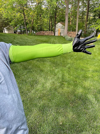 Long Sleeve Gardening Gloves, Protection Flexible Sleeves, No-Slip Grip Strong Durable Garden Gloves, Extended Cuff Women Men Outdoor/Indoor, 1 Pair