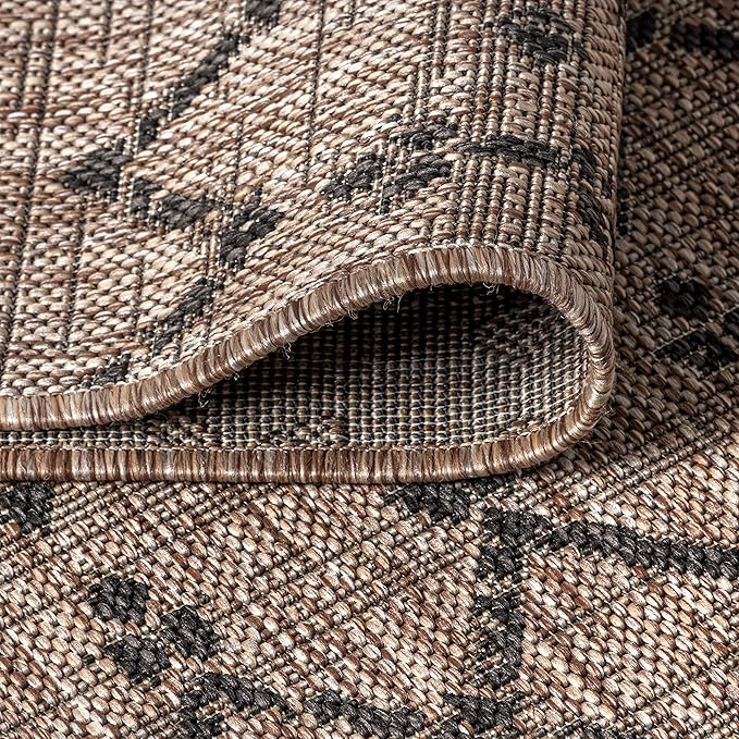 JONATHAN Y Moroccan Geometric Indoor Outdoor Runner Rug 2X20 Natural/Black, Ourika Textured Weave for Backyard, Patio, Porch, Easy-Cleaning, High Traffic, Pet-Friendly, Non-Shedding (SMB108D-220)