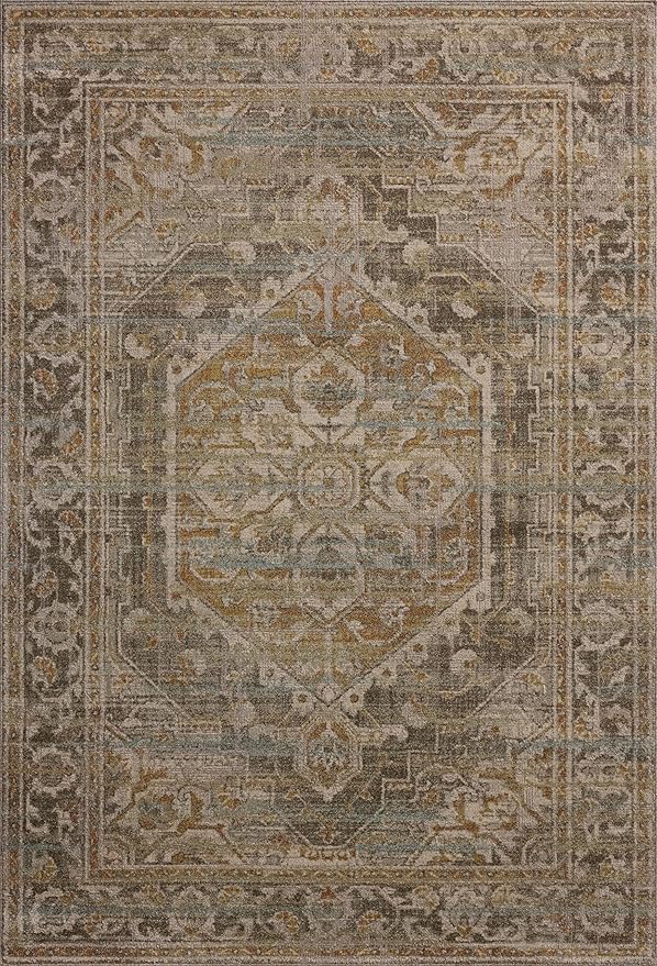 Loloi Magnolia Home by Joanna Gaines Mona Collection MOA-01 BARK/Sunrise 2'-6" x 8'-0" Runner Rug