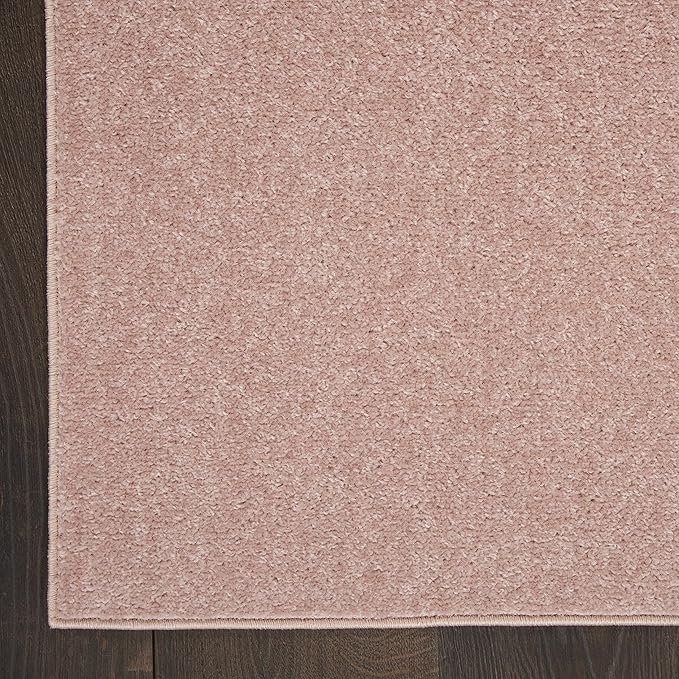 Nourison Home Essentials Indoor/Outdoor Pink 2'2'' x 7'6'' Area-Rug, Easy-Cleaning, Non Shedding, Bed Room, Living Room, Dining Room, Backyard, Deck, Patio (2x8)