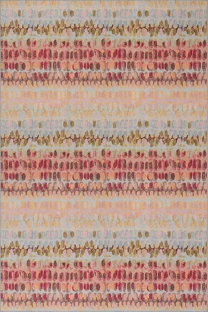 Dash & Albert Paint Chip Pastel Machine Washable Rug, 5 X 8 Feet, Multicolored Geometric Pattern