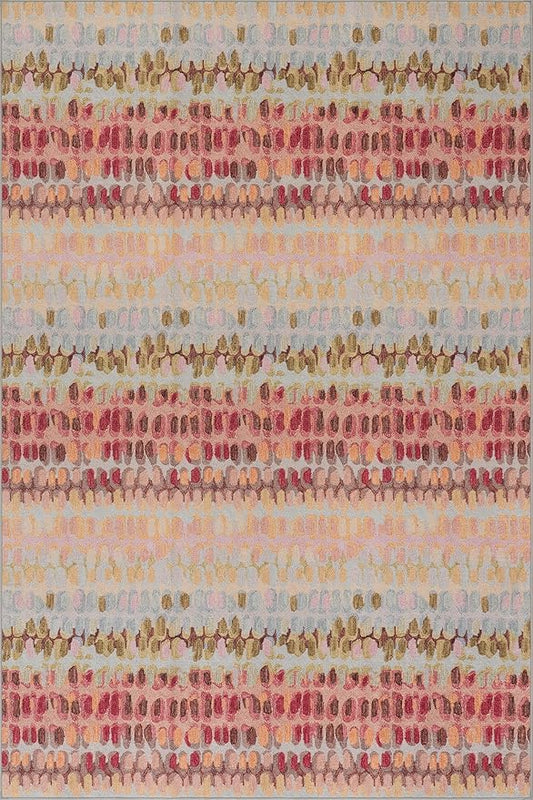 Dash & Albert Paint Chip Pastel Machine Washable Rug, 7.5 X 9.5 Feet, Multicolored Geometric Pattern
