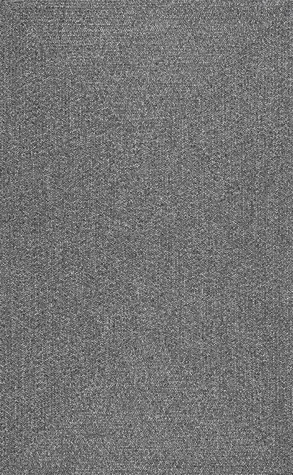 nuLOOM 5' x 8' Solid Hand Braided Indoor/Outdoor Area Rug, Pet-Friendly, High Traffic, Weather Resistant, for Patio, Balcony, Bedroom, Living Room, Dining Room, Wynn Charcoal