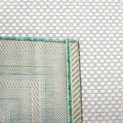 SAFAVIEH Washable Rug Outdoor Courtyard Collection - 2'3" x 6'7" Runner, Ivory & Green, Non-Shedding & Easy Cleaning, Ideal for Patio, Entryway, Mudroom, Hallway, Kitchen (CY8475-55712)