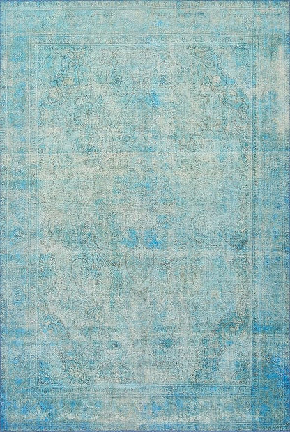 Loloi Loren Collection LQ-08 Aqua 7'-6" x 9'-6" Area Rug