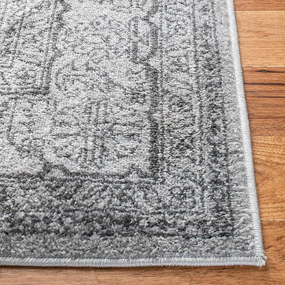 SAFAVIEH Adirondack Collection Accent Rug - 3' x 5', Light Grey & Dark Grey, Oriental Medallion Design, Non-Shedding & Easy Care, Ideal for High Traffic Areas in Foyer, Living Room, Bedroom (ADR108C)