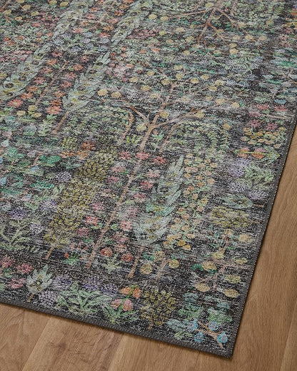 Loloi Rifle Paper Co. Maison Collection MAO-07 Charcoal 2'-6" x 7'-6", .19" Pile Height, Runner Rug