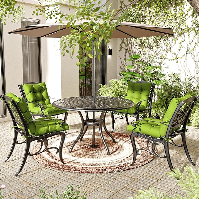 Patio Seat&Back Chair Cushions for Outdoor Furniture，Comfortable Cushions for Rocking/Dining/Lawn Chair-Set of 2