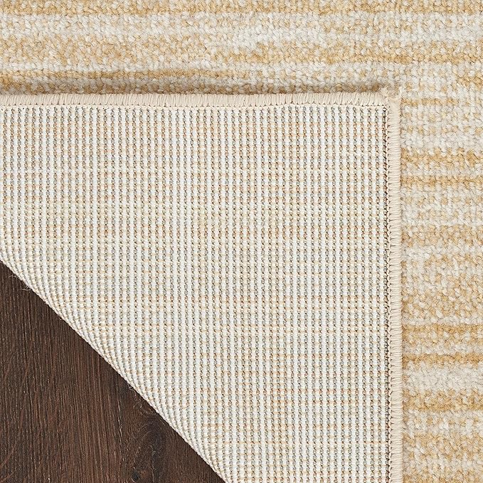Nourison Home Essentials 10' Runner Ivory Gold Fabric Area Rug