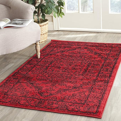 SAFAVIEH Adirondack Collection Accent Rug - 3' x 5', Red & Black, Oriental Medallion Design, Non-Shedding & Easy Care, Ideal for High Traffic Areas in Entryway, Living Room, Bedroom (ADR108F)