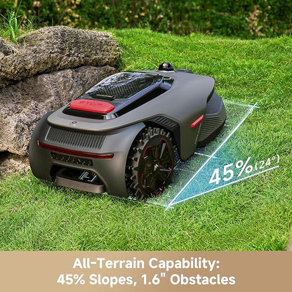 MOVA LiDAX Ultra 1000 Robot Lawn Mower Wire Free for 1/4 Acre, RTK-Free+360° 3D LiDAR+AI Vision Auto Mapping, Zero-Edge Cutting, Cutting Height 1.2"-3.9", 45% Slope, Up to 150 Managed Zones Dual Maps