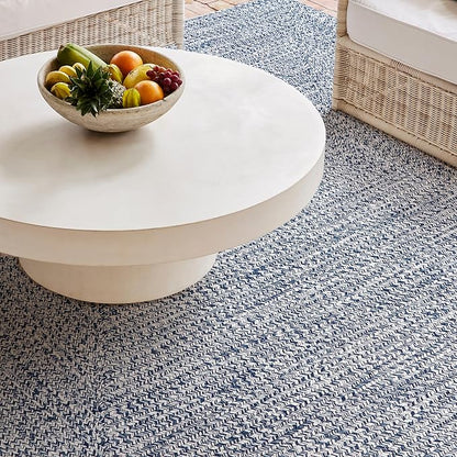nuLOOM 2' x 8' Solid Hand Braided Indoor/Outdoor Area Rug, Pet-Friendly, High Traffic, Weather Resistant, for Patio, Balcony, Bedroom, Living, Dining Room, Wynn Navy