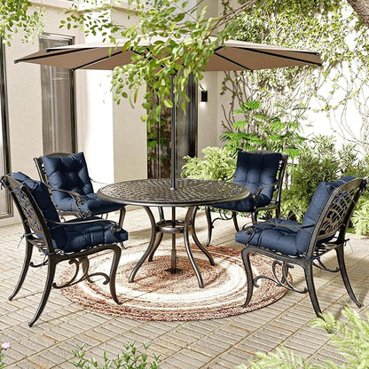 Patio Seat&Back Chair Cushions for Outdoor Furniture，Comfortable Cushions for Rocking/Dining/Lawn Chair-Set of 2