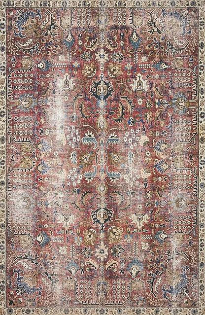 Loloi Chris Loves Julia Jules Collection JUL-01 Merlot/Multi 7'-6'' x 9'-6'', .13" Pile Height, Area Rug