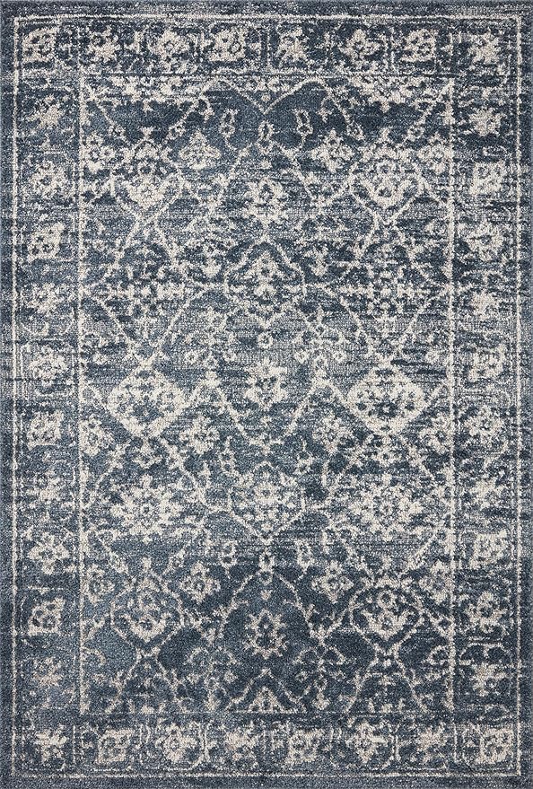 Loloi Magnolia Home by Joanna Gaines Gigi Collection GIG-02 Navy/Stone 2'-7" x 7'-6" Runner Rug