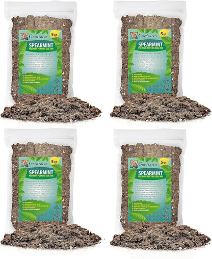 Gardenera Spearmint Plant Potting Mix - Unlock Robust Growth and Invigorating Scent with Our High-Performance Formula - 20 Quart
