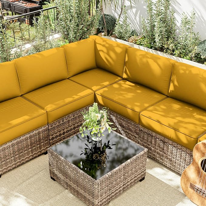 14 Pcs Outdoor Cushion Slipcovers Outdoor Patio Cushion Covers Replacement Waterproof with Zipper for Outdoor Furniture, Patio Sofa Couch 3 Sizes, Covers Only