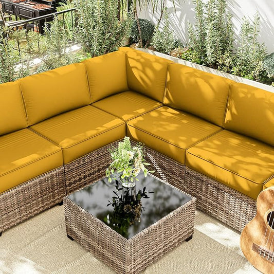 14 Pcs Outdoor Cushion Slipcovers Outdoor Patio Cushion Covers Replacement Waterproof with Zipper for Outdoor Furniture, Patio Sofa Couch 3 Sizes, Covers Only