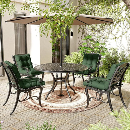 Patio Seat&Back Chair Cushions for Outdoor Furniture，Comfortable Cushions for Rocking/Dining/Lawn Chair-Set of 4