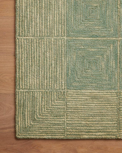 Loloi Chris Loves Julia Francis Collection FRA-02 Green/Natural 2'-6" x 7'-6" Runner Rug
