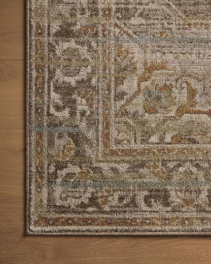Loloi Magnolia Home by Joanna Gaines Mona Collection MOA-01 BARK/Sunrise 3'-7" x 5'-7" Accent Rug
