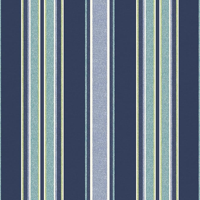 Arden Outdoor Foam Deep Seat Cushion (4-Pack), 22x24, Premium High-Density Foam, Never Flattens, Weather-Proof for Patio Chair Sofa Couch, Sapphire Aurora Blue Stripe