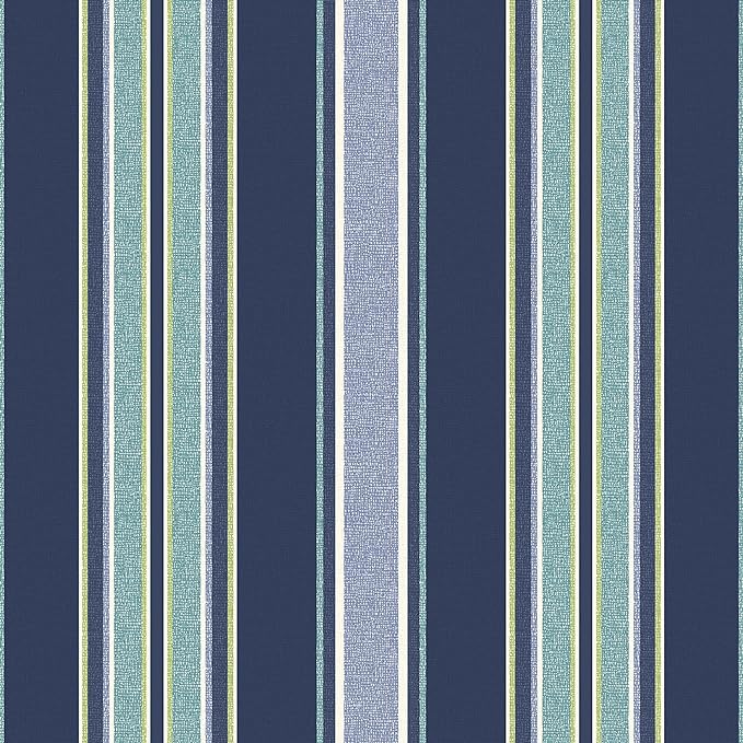 Arden Outdoor Foam Deep Seat Cushion Set, 24x24, Premium High-Density Foam, Never Flattens, Weather-Proof for Patio Chair Sofa Couch, Sapphire Aurora Blue Stripe