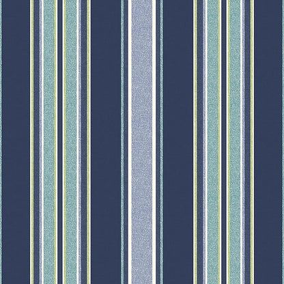 Arden Outdoor Foam Deep Seat Cushion Set, 24x24, Premium High-Density Foam, Never Flattens, Weather-Proof for Patio Chair Sofa Couch, Sapphire Aurora Blue Stripe