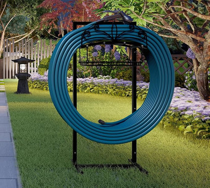Fire Beauty Garden Hose Holder,Detachable Water Hose Reel Stand,In ground Hose Rack Organizer for Outdoor,Hose Hanger for Lawn Yard