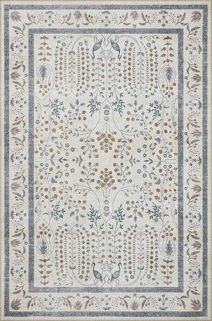 Loloi Rifle Paper Co. Maison Collection MAO-05 Wisteria Cream 8'-4" x 11'-6", .19" Pile Height, Area Rug