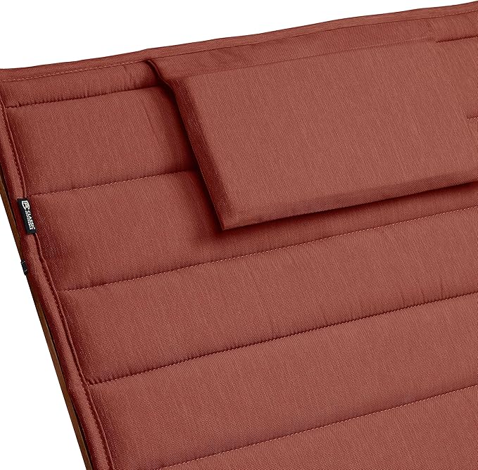 Classic Accessories Storigami Water-Resistant 72 x 21 Inch Chaise Lounge Cushion, Heather Henna, Patio Cushion