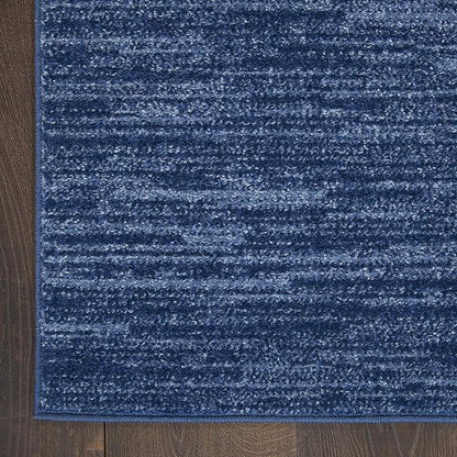 Nourison Essentials Indoor/Outdoor Navy Blue 7' x 10' Area-Rug, Easy-Cleaning, Non Shedding, Bed Room, Living Room, Dining Room, Backyard, Deck, Patio (7x10)