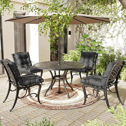 Patio Seat&Back Chair Cushions for Outdoor Furniture，Comfortable Cushions for Rocking/Dining/Lawn Chair-Set of 4