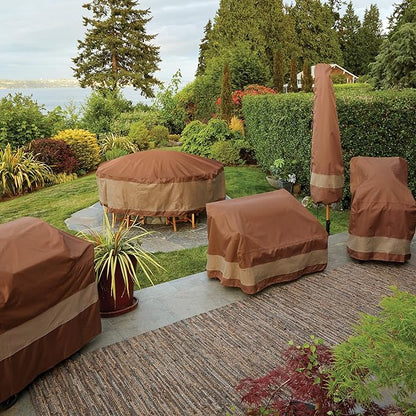 DUCKCOVERS Ultimate Waterproof Patio Loveseat Cover, Durable Outdoor Sofa Cover, Heavy Duty Lawn Patio Furniture Covers with Attachment Strap, 70W x 38D x 35H inch, Patio Furniture Covers