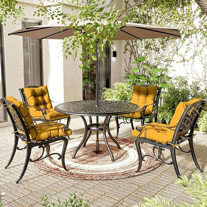 Patio Seat&Back Chair Cushions for Outdoor Furniture，Comfortable Cushions for Rocking/Dining/Lawn Chair-Set of 2
