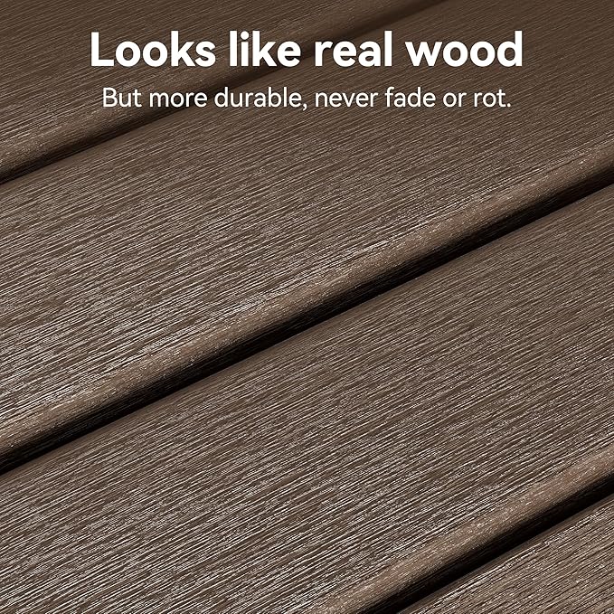 Set of 4 Folding Adirondack Chairs, Heavy Duty Weather-Resistant Patio Chairs with Wide Armrests & Ergonomic High Back, HDPE Fire Pit Seating for Backyard, Garden, Porch - Coffee