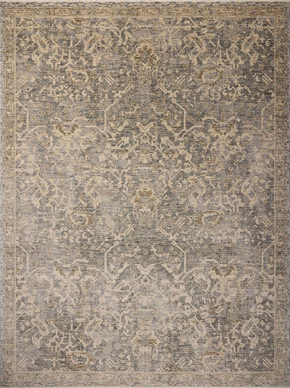 Loloi Magnolia Home by Joanna Gaines Junie Collection JUE-01 Blue/Natural 9'-6" x 9'-6", .38" Pile Height, Round Area Rug
