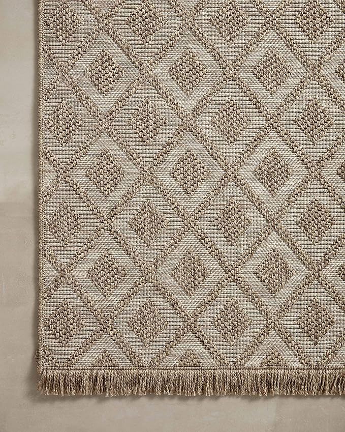 Loloi Dawn Collection Indoor/Outdoor DAW-07 Light Brown 2'-3" x 10'-0" Runner Rug