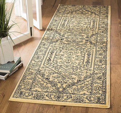 SAFAVIEH Adirondack Collection Runner Rug - 2'6" x 14', Gold & Black, Oriental Medallion Design, Non-Shedding & Easy Care, Ideal for High Traffic Areas in Living Room, Bedroom (ADR108H)