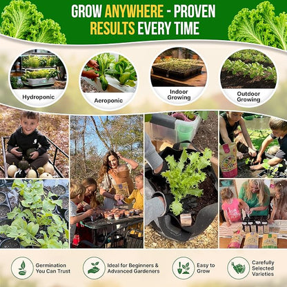 Organo Republic Mustard Southern Giant Seeds Pack 5 G - Over 3,950 Non-GMO Heirloom Mustard Seeds for Planting Greens in Individual Seed Packet, Greens Seeds for Planting Home Garden Indoor & Outdoor