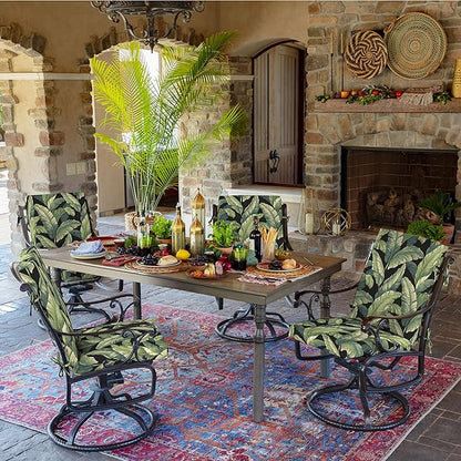 Arden 2-Pack Outdoor Patio Dining Chair Cushion, 20x44, Rain-Proof Seat Pad, Fade-Resistant Outdoor Cushion Onyx Cebu