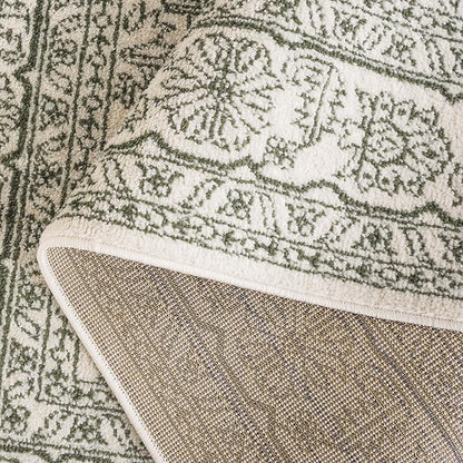 SAFAVIEH Adirondack Collection Runner Rug - 2'6" x 8', Ivory & Green, Geometric Design, Ideal for High Traffic Areas in Entryway, Kitchen & Bathroom (ADR108X-28)