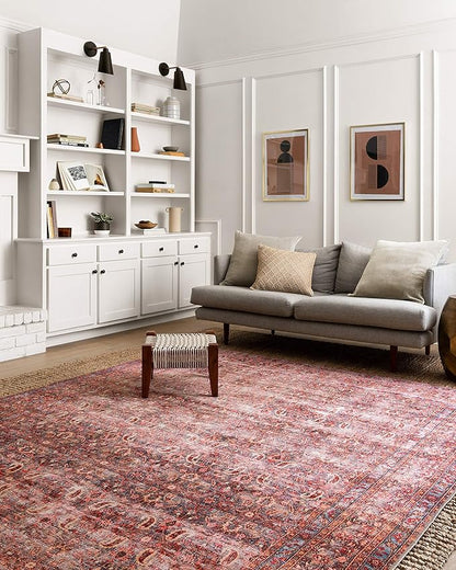 Loloi Loren Collection LQ-05 Eggplant/Crimson 2'-3" x 3'-9" Accent Rug